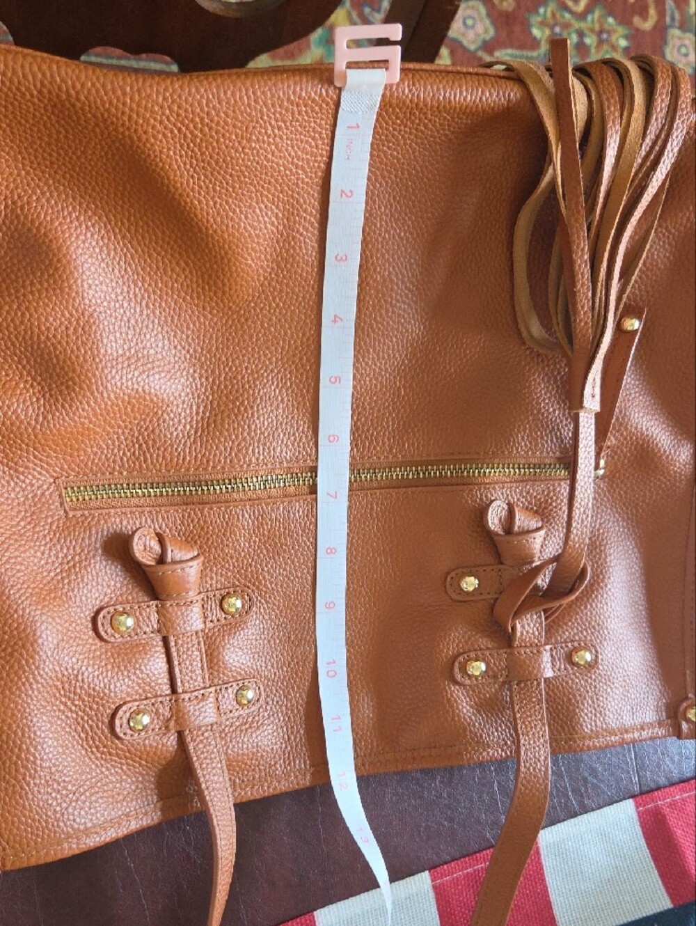 Laggo Leather Tote With Decorative Tassel - Picture 8 of 10